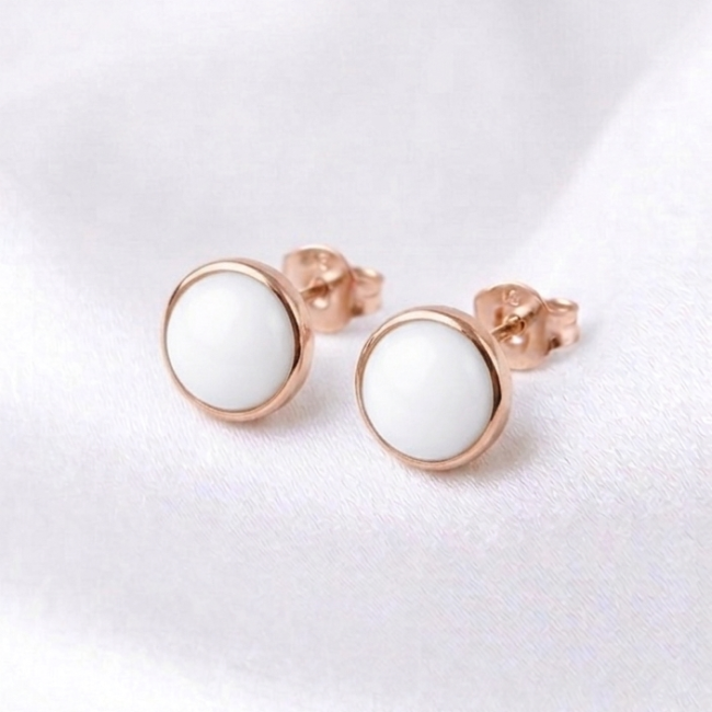 Boucles d'oreilles rondes