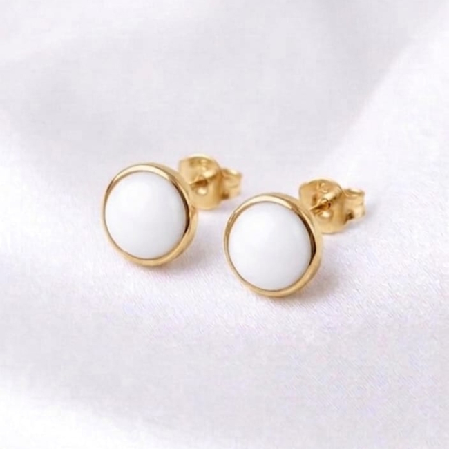 Boucles d'oreilles rondes